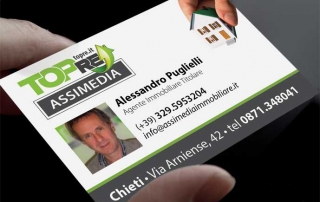 Biglietto da visita con foto titolare Agenzia TopRE